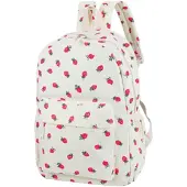 Merkloos Erdbeer Nylon Schultertasche für die Schule