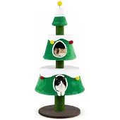 KOMFOTTEU Kratzbaum Weihnachten, Katzenkratzbaum, 59 x 156 cm, Grün