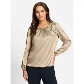 Witt Weiden Satin-Bluse in beige | Gr.: 54