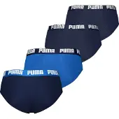 Puma Slip "MEN EVERYDAY BASIC BRIEF", Herren, Gr. XL, blau (blau combo), Obermaterial: 95% Baumwolle, 5% Elasthan, Unterhosen Slip