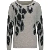 Goldner "Langarm Strickpullover im Leo-Design" Leo-Look