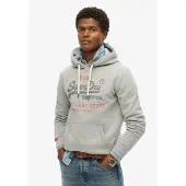 Superdry "SD-VL HERITAGE RELAXED HOOD", aus Baumwollmischung, Relaxed Fit, mit Rippbündchen am Rumpfabschluss