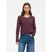 Vila "VIRIL V-NECK L/S KNIT TOP - NOOS" Materialmix, regular fit