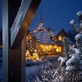 Esotec Solar Weihnachtskugel D=25cm, 180 LEDs bernsteinfarben 103418