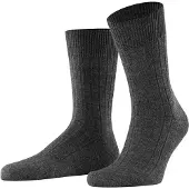 Falke Socken "Teppich im Schuh", Herren, Gr. 41-42, grau (dunkelgrau), Merinowolle, Polyamid, unifarben, Socken Socken, mit Plüschsohle atmungsaktiv, klimaregulierend, geruchshemmend