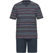 Ammann Schlafanzug "Schlafanzug kurz Men / Nightwear", Herren, Gr. 54, blau (nightblau), Obermaterial: 100% Baumwolle CO., Homewear-Sets Schlafanzug