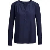 Goldner "Elegante Viskosebluse mit V-Ausschnitt" Knopfleiste