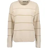 Blue Seven Strickpullover "Pullover", Damen, Gr. 38, beige (0430, kiesel), 100% Polyester, normal, Rundhals, Pullover Strickpullover