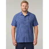 LPO Funktionshemd "Herren Funktionshemd Vance", Herren, Gr. XL, Normalgrößen, blau (blau indigo), Web, 95% Polyester. 5% Elasthan, regular fit, Rundhals, gerader Abschluss, Hemden Funktionshemd