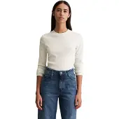 Marc o'polo Marc OPolo DENIM Rundhalsausschnitt, slim fit, Bio-Baumwolle