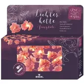 Dripio Lichterkette mit 20 LEDs, Stoffblumen, USB-C/Batterie, 1,5 m
