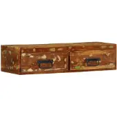 vidaXL TV-Wandschrank 80x30x19 cm Altholz Massiv