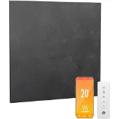 Blumfeldt Heat Square Infrarotheizung WiFi Steuerung 350 W IP44 Wandmontage Dunkelgrauer Stein