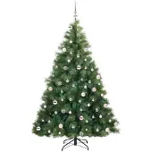 vidaXL Künstlicher Weihnachtsbaum mit 300 LEDs Grün 240 cm PE und PVC
