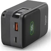 Hama Roll Up 10, 10000 mAh, Lithium Polymer (LiPo), Quick Charge 3.0, Power Delivery 3.0, 3,65 V, 22 W, Anthrazit