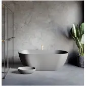 Riho Bilbao freistehende Badewanne, SOLIDSurface, 170x80x55,5cm, Anthracite Matt, B118001080