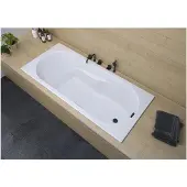 Riho Lazy Rechteck-Badewanne, Einbau, 1-Sitzer, schmaler Rand, weiß glänzend, B081001005