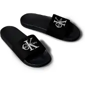 Calvin Klein Jeans "ESS SLIDE CV" Badeschuh, Flat, Poolslides mit Logoschriftzug