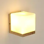 COMELY Wandleuchte – Holzrahmen mit Glas