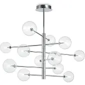 Ideal Lux Hängelampe Equinoxe, chrom/klar 12-flg.