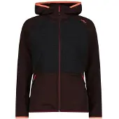 CMP Woman Jacket FIX Hood carbone mel-black berry (70UZ) 44
