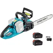OEM Elektrische Kettensäge, bürstenloser Motor, werkzeuglose Kettenverstellung, 2 Batterien, EU