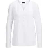 Goldner "Elegante Viskosebluse mit V-Ausschnitt" Knopfleiste