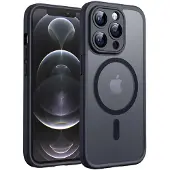 Techsuit – PureFrost MagSafe-Hülle für iPhone 12 Pro – mattes Schwarz