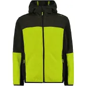 CMP KID Fleece Jacket FIX Hood acido-olive (11EZ) 140