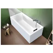 Riho Rethink Cubic Rechteck-Badewanne, Version rechts, PlugPlay-Variante, 1-Sitzer, weiß glänzend, B110011005