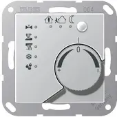 JUNG A2178TSAL KNX Stetigregler mit integrierter Tasterschnittstelle 4fach, Thermoplast lackiert, Serie A, aluminium A 2178 TS AL