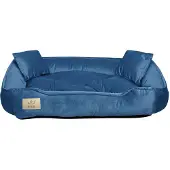 AIO Factory Hundebett, Laufstall, 75 x 65 cm, Samt, blau