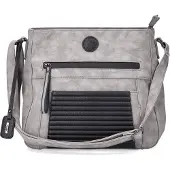 Rieker Damen Schultertasche/ Umhängetasche Grau KunstlederS