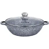 Zilner Wok-Topf ZL-7070 Marmorbeschichtung Antihaft 32cm