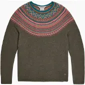 Royal Robbins Westlands Fairisle Crew tawny htr manzanita pt (833) S
