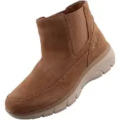 SKECHERS Winterboots "EASY GOING-CASUAL ICON", Damen, Gr. 37, braun (hellbraun), Veloursleder, Schuhe Winterboots, Stiefelette mit Warmfutter, Hands Free Slip-ins mit Stretch