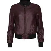 Jcc Blouson "Lederblouson 31025198", Damen, Gr. 36, rot (bordeaux), Jacken Blouson