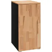 Hasena Kommode Unito Schwarz mit Kernbuche-Front zerlegt, zerlegt (zum Selbstaufbau) 45x50x86 cm – Selezione