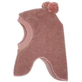 Maximo Wollfleece-Schlupfmütze mit Bommel, rosa, 49