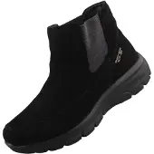 SKECHERS Winterboots "EASY GOING-CASUAL ICON", Damen, Gr. 40, schwarz (schwarz unifarben), Veloursleder, Schuhe Winterboots, Stiefelette mit Warmfutter, Hands Free Slip-ins mit Stretch