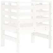 vidaXL Gartenstühle 2 Stk. Weiß 61,5x53x71 cm Massivholz Kiefer