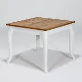 AEA Weiß-Brauner Küchentisch Designer Esszimmer Holzmöbel Esstisch