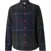 Barbour für Herren. MSH4980 Grün-marineblau karierte Dunoon-Bluse (XL), Lässig, Baumwolle, Langarm
