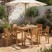 Merkloos Gartentisch aus Kiefernholz mit Schirmloch