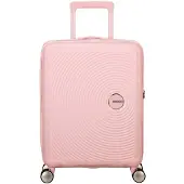 Merkloos Kompakte Trolley mit erweiterbarem Raum in Pastellrosa