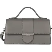 Merkloos Lange Ledertasche mit Grafischer Klappe