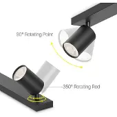Braytron Deckenleuchte Spotleuchte 1-Flammig Schwarz LED GU10 Sockel schwenkbar