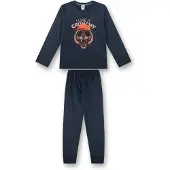 Sanetta Schlafanzug "Pyjama Pyjama Teens I like it crunchy lang", Herren, Gr. 176, blau (dunkelblau), Obermaterial: 100% Baumwolle CO., Homewear-Sets Schlafanzug