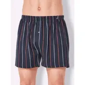 Kings Club Boxershorts , Herren, Gr. 9, 3 Stk., blau (marine, gestreift, marine, marine, kariert), 100% Baumwolle, Unterhosen Boxershorts