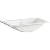 Laufen CLASSICS Einbauwaschtisch von oben, rechteckig, ohne Hahnloch, mit Überlauf, 585x347x143mm, weiß glänzend, H517CL30001091